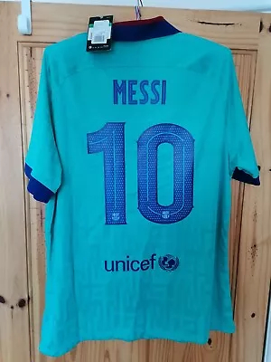 £77 • Buy MESSI 10 FC Barcelona FCB Third BNWT Shirt 2019/20 Nike Jersey XL Genuine 3rd