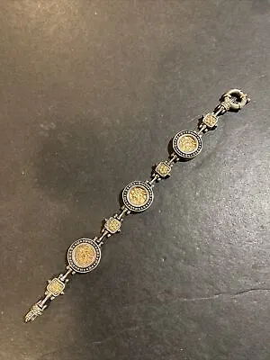 Italy Tagliamonte Designer Flli Menegatti 14K Gold Sterling Silver Link Bracelet • $899