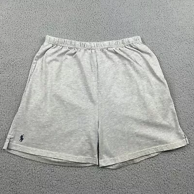 Ralph Lauren Polo Sport Shorts Womens Small Gray Stretch Comfort Blue Pony Adult • $24.99