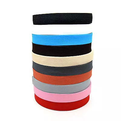 25mm / 1 Inch Strong Flat Woven Elastic Waistband Dressmaking Cuff Etc HQ • £2.18