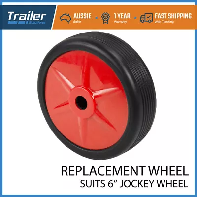 6  Replacement Rubber Wheel For Jockey Wheel. Plastic Centre Trailer Caravan • $23.95