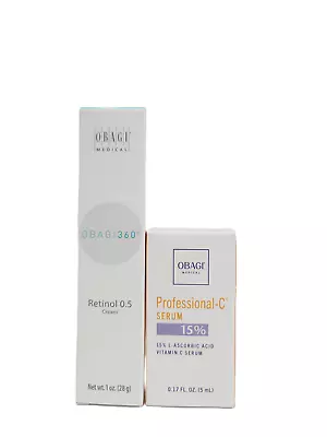 OBAGI Retinol 0.5 Cream (1 Oz.) & Professional-C Serum 15% (0.17 Oz) SET • $24