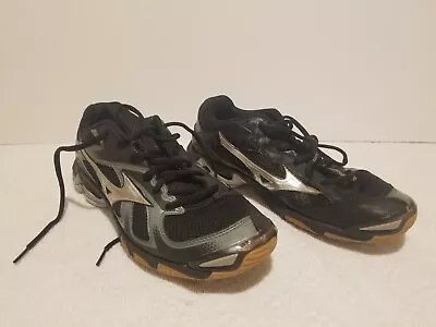 Mizuno Wave Bolt Shoes Men 10 Lace-Ups Black/Grey • $25