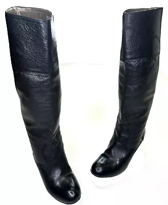 Matisse Prairie Boots Women’s Size 7 M Knee High Black Leather Boots Western • $32.99