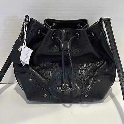 Coach Black Leather Baby Mickie Crossbody Bucket Bag F35363 -NWT • $325.48