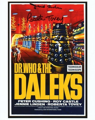 £40 • Buy Doctor Who Autograph: ROBERTA TOVEY & DAVID GRAHAM (Dr Who) Signed Photo