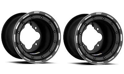 DWT G3 Rear Black Beadlock Wheels Rims Pair 8  8x8 3+5 4/115 YFZ 450 450R 450X • $319.95