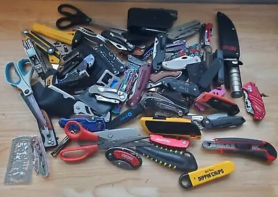 TSA LOT Of Knives Multi Tools & More! 15+ LBS Variety Mix! FREE SHIPPING! • $84.99