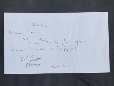 £17.99 • Buy Matt Berry Autograph - Signed Handwritten Letter - IT Crowd/Garth Marenghi Etc