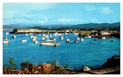 Fishing Boats And Wharf Monterey California Postcard   # 565 • $3.95