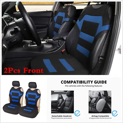 2PCS Universal T-shirt Design Car Front Seat Covers Protector Interior Accessory • £17.77