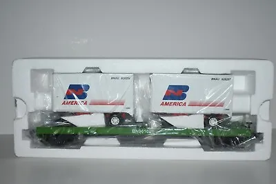 O Scale MTH 20-90014 Burlington Northern Flat Car With Trailers 96105 C28048 • $44.99