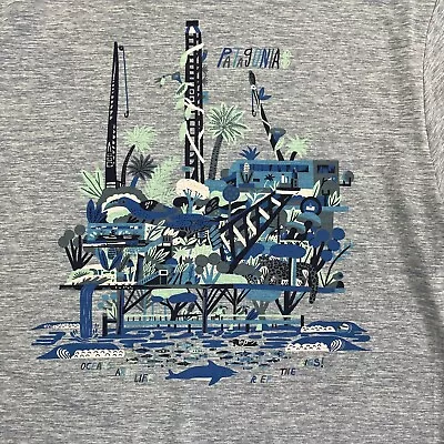 Patagonia Capilene Cool Daily Graphic Tee Shirt Blue Ocean Life Men's Small • $0.99