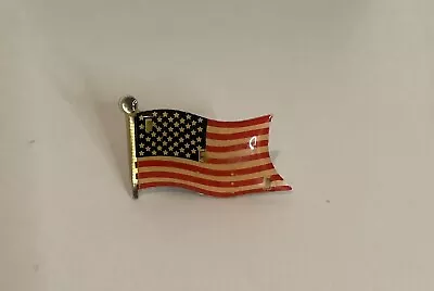 Vintage American Flag Flashing Light Patriotic Magnetic Button • $3
