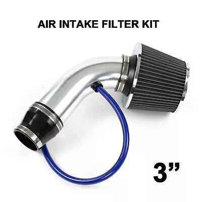 3  Car Cold Air Intake Filter Alumimum Induction Kits Pipe Flow Hose System 76mm • $37.59