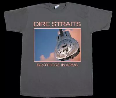 Dire Straits Brothers In Arms Mark Knopfler Rock New Grey T-shirt • $15.96