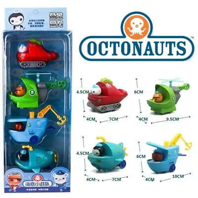 4 Octonauts Cup Pull Back Boat Car Action Figures Vehicle Kids Playset Toy Gift • $22.95