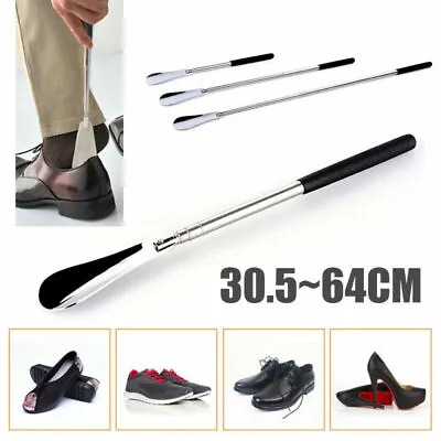 Extra Long Handle Shoe Horn Stainless Steel 25  Handled Metal Shoehorn Horns • $7.92