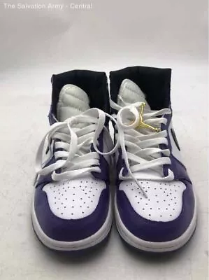 Nike Mens Air Jordan 1 Retro High Court Purple White Basketball Sneakers Size 7 • $7.99