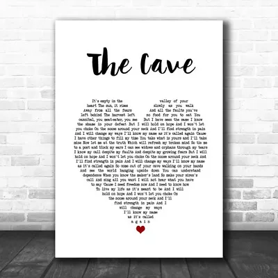 Mumford & Sons The Cave White Heart Song Lyric Music Poster Print • $22.99