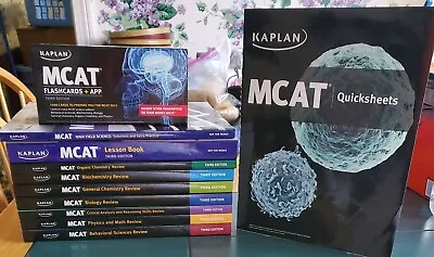 Kaplan MCAT Complete  7 Books Lesson Books Flashcards And Quicksheets • $19.44