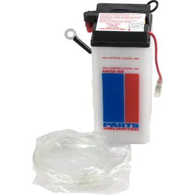 Parts Unlimited 6V Conventional Battery #6N4A-4D (R6N4A-4D) • $24.21