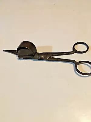 Antique Vintage Candle Wick Cutter Scissors Snuffer 6.5  Long • $4.99