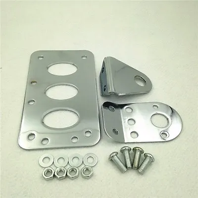 Chrome Vertical Custom Side Mount License Plate Bracket For H-D Bobber Chopper • $32.78