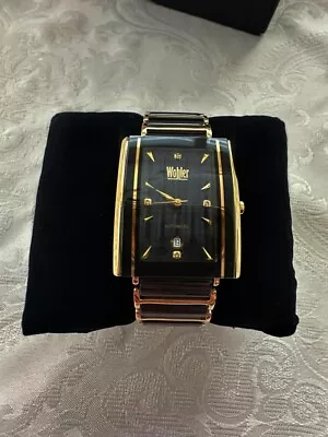 WOHLER Men's Wrist Watch NEW Stainless Steel Gold/black Finish #W-3001-361 • $110