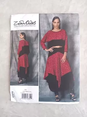 Zandra Rhodes Iconic UK Designer Vogue Pattern V1472 XY (Sml-Med-Lg) Top & Skirt • $14.99