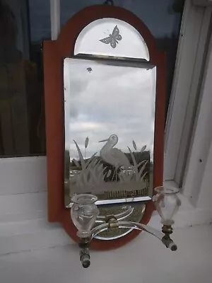 £150 • Buy Quality Victorian Velvet Framed Wall Mirror Girandole Candle Sconce