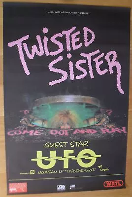 TWISTED SISTER UFO French Original Concert Poster '85 Metal Hard Rock • $59