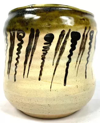 Sado Mizusashi Oribe Vintage Japanese Freshwater Jar For Tea Ceremony • $49.95