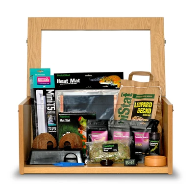 £194.99 • Buy Habistat Leopard Gecko Starter Kit 61x38x30cm Terranium Vivarium Oak 