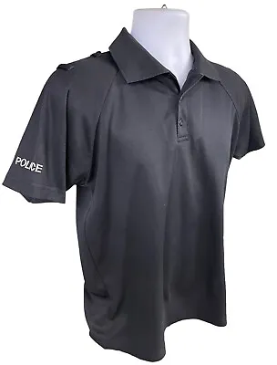 £9.99 • Buy Black Moisture Wicking Short Sleeved T-shirt Used Grade 1 Police Embroidered
