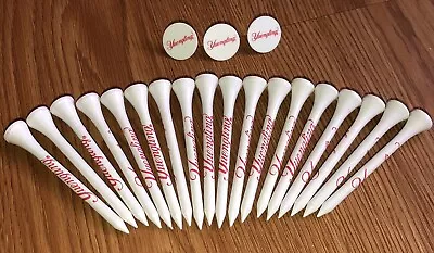 Set Of 18 Yuengling Beer Logo White Wooden Golf Tees + 3 Ball Markers USA Made • $18.99