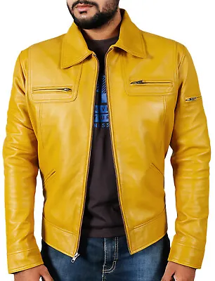 Laverapelle Mens Black Genuine Lambskin Leather Jacket - 1501200 • $149.99