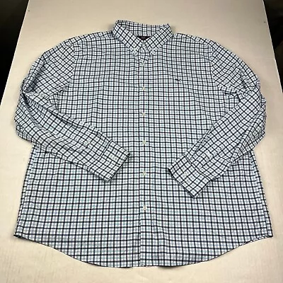 Vineyard Vines Mens Slim Fit Whale Button Down Shirt Plaid Long Sleeve Size XXL • $19.99