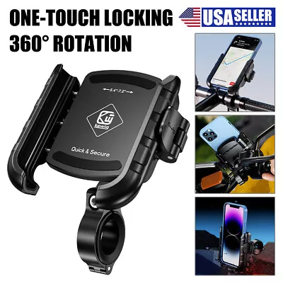 Universal Motorcycle Bike Bicycle Holder Mount Handlebar For Cell Phone GPS USA • $13.53