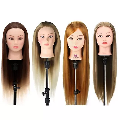 26'' 30'' Salon Training Head Hairdressing Mannequin Doll+Braid Tool Set+Clamp • £12.99