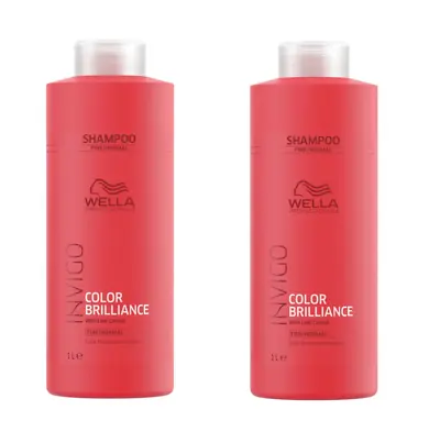 £28.99 • Buy Wella INVIGO Color Brilliance Color Protection Fine/Normal Shampoo 1000ml X2
