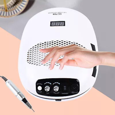 140W 3 In1 Nail Dryer Polishing Machine LED Lamp Manicure Vacuum Cleaner White. • $52.25