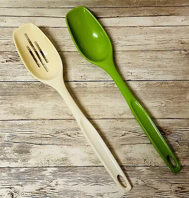 Vintage Foley Kitchen Spoons Plastic White And Green • $22.95