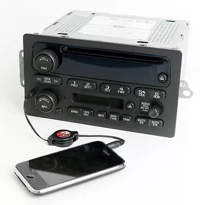 Chevy GMC 2003-2005 Truck Radio AM FM CD Cassette W Auxiliary Mp3 Input 15104156 • $285