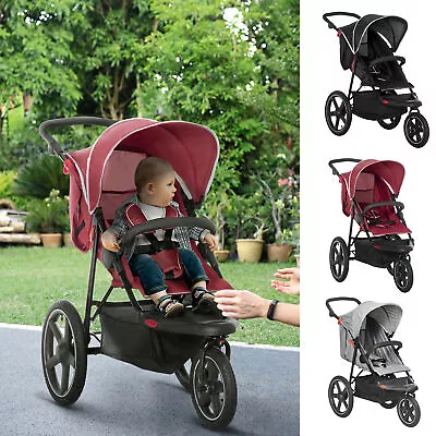 Lightweight Running Pushchair W/ Fully Reclining From Birth To 3 Years • £124.99