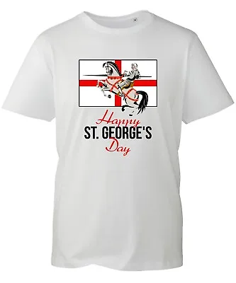 £8.99 • Buy Happy St George's Day T-Shirt, England Knight & Horse Saint George Unisex Top