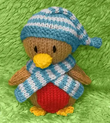 KNITTING PATTERN - Robbie Robin Chocolate Orange Cover / 14 Cms Christmas Toy • £3.25