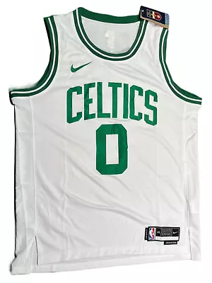 Men's Nike Jayson Tatum #0 White Boston Celtics Swingman Association Jersey M L • $39.99