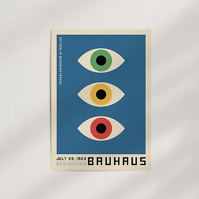 Eyes Of Bauhaus (Blue 1923) Premium Wall Art Poster Print - Modernist Art • $209.95