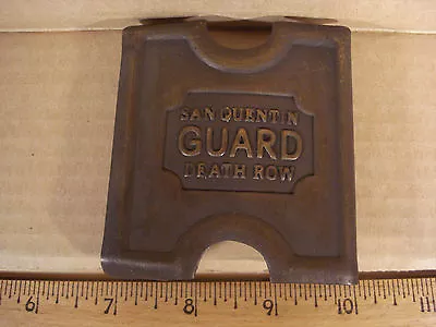 Anson Mills Belt Buckle San Quentin Guard Death Row Solid Brass   • $14.95